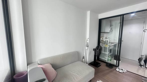 living room and room interior of NICHE MONO RAMA 9 (Sales Gallery) นิช โมโน พระราม 9