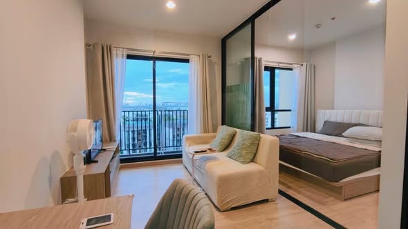 bedroom of Niche MONO Sukhumvit Bearing