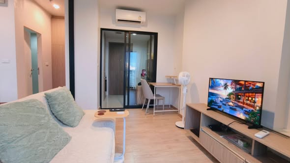 bedroom and living room of Niche MONO Sukhumvit Bearing