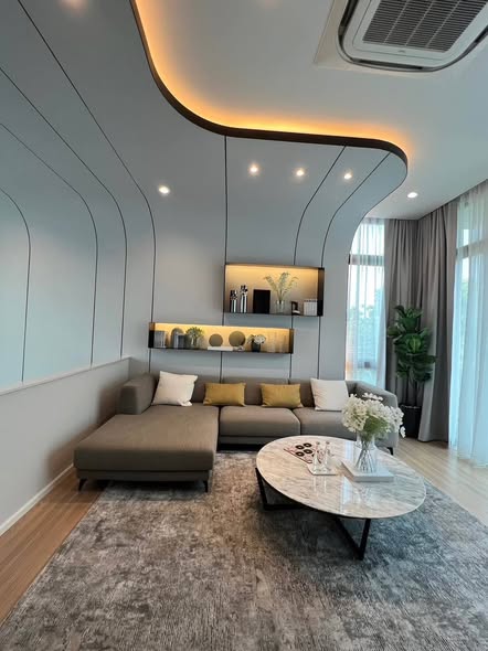 living room and bedroom of Nirvana Define Srinakarin-Rama9