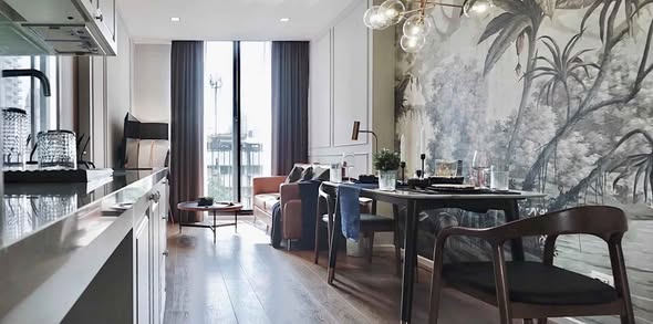 living room of Noble Around Sukhumvit 33