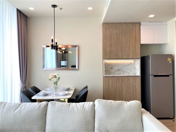 living room and room interior and kitchen of Noble Around Sukhumvit 33