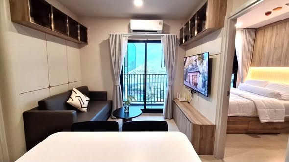 bedroom of Nue Riverest Ratburana นิว ริเวอร์เรสต์ ราษฎร์บูรณะ