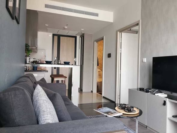 bedroom and living room of Oka Haus