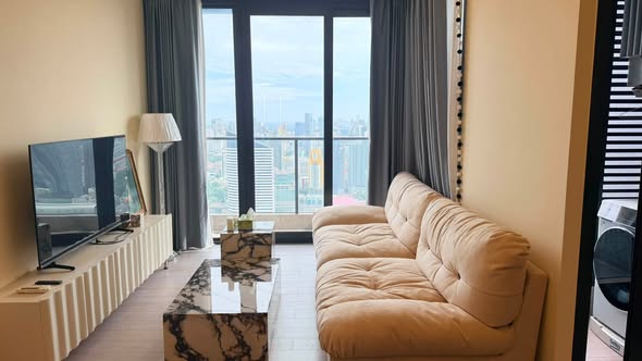 living room of One9Five Asoke – Rama 9