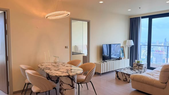 living room of One9Five Asoke – Rama 9