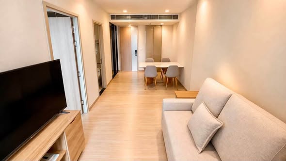 living room and bedroom and room interior of One9Five Asoke – Rama 9