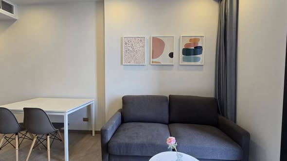 living room and room interior of One9Five Asoke – Rama 9