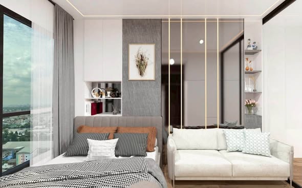bedroom of Origin Plug & Play Ramintra : ออริจิ้น ปลั๊ก แอนด์ เพลย์ รามอินทรา