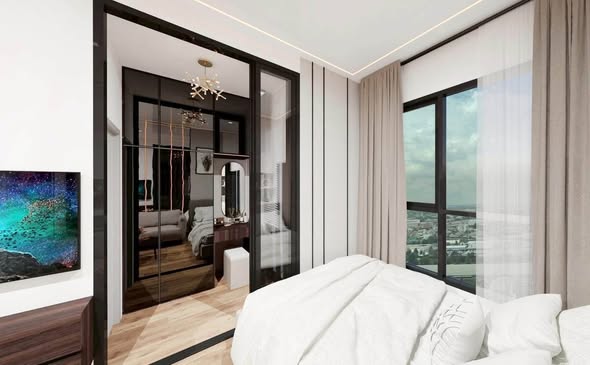 bedroom of Origin Plug & Play Ramintra : ออริจิ้น ปลั๊ก แอนด์ เพลย์ รามอินทรา