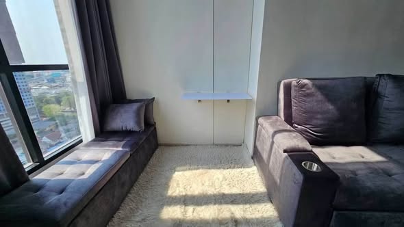 bedroom and living room of Origin Plug & Play Ramintra : ออริจิ้น ปลั๊ก แอนด์ เพลย์ รามอินทรา