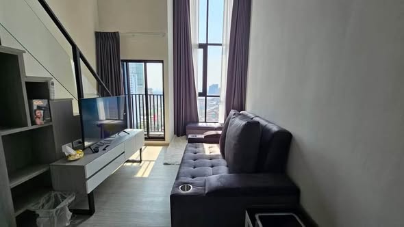 bedroom and living room of Origin Plug & Play Ramintra : ออริจิ้น ปลั๊ก แอนด์ เพลย์ รามอินทรา