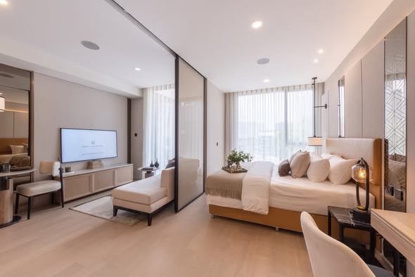 bedroom and living room and room interior of Origin Thonglor World (ออริจิ้น ทองหล่อ เวิลด์)