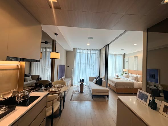 bedroom and living room and room interior of Origin Thonglor World (ออริจิ้น ทองหล่อ เวิลด์)