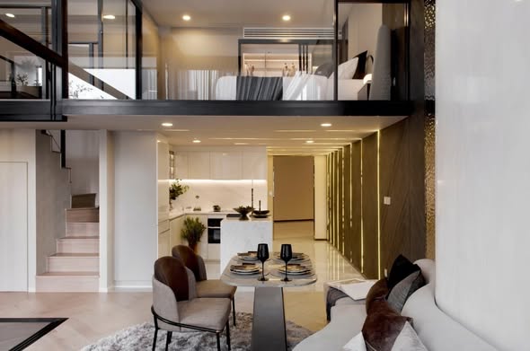 living room and room interior of Origin Thonglor World (ออริจิ้น ทองหล่อ เวิลด์)