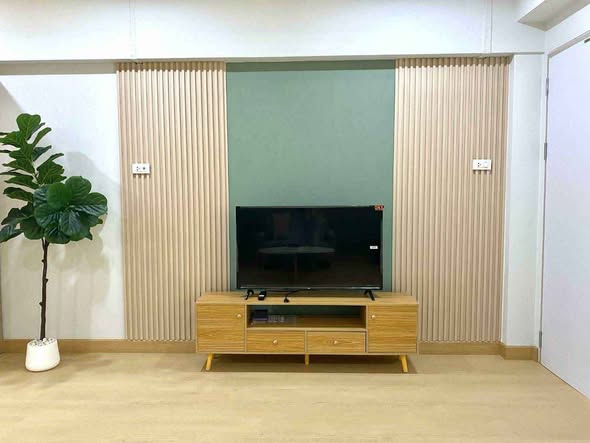 living room and room interior of Panthep Condo Town