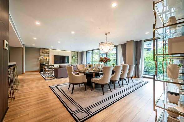living room and room interior of Park Court Sukhumvit 77