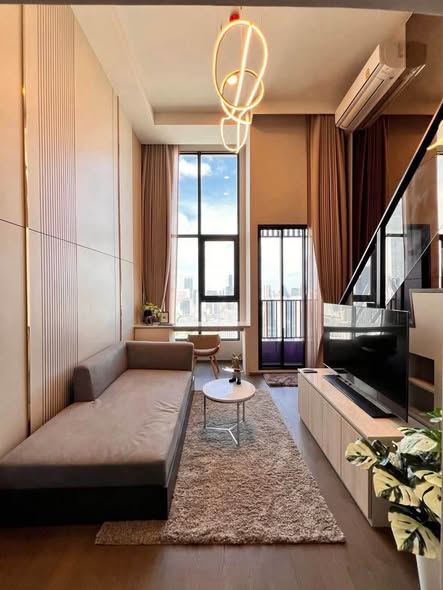 bedroom and living room of Park Origin Chula-Sam Yan