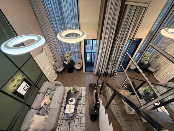 living room of Park Origin Chula-Sam Yan