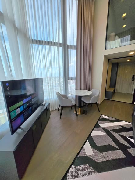 living room of Park Origin Chula-Sam Yan