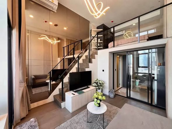 living room of Park Origin Chula-Sam Yan