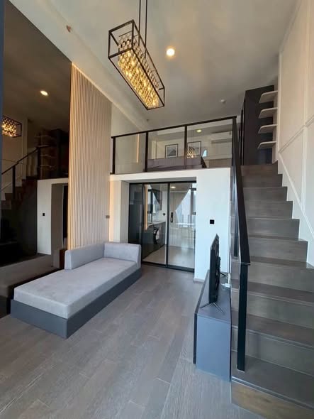 living room and bedroom and room interior of Park Origin Chula-Sam Yan