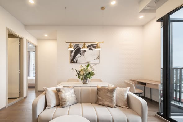 living room of Park​ Origin​ Phaya Thai