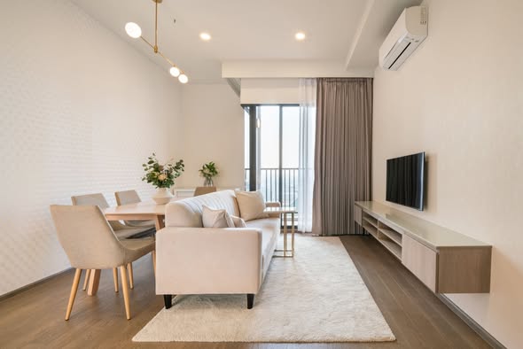 living room of Park​ Origin​ Phaya Thai