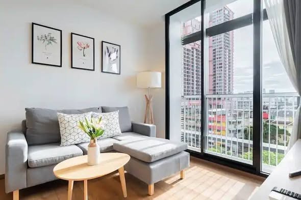 living room of Park Origin Phrom Phong