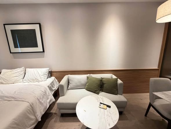 living room and bedroom of Park Origin Phrom Phong