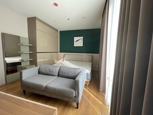 living room and bedroom of Park Origin Phrom Phong