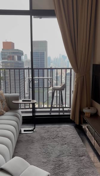 bedroom and living room of Park​ Origin​ Thonglor