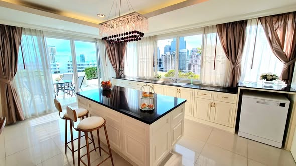 kitchen of Piyathip Place Serviced Apartment