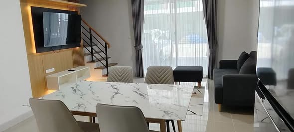 living room of พลีโน่ สุขุมวิท-บางนา Pleno Sukhumvit-Bangna
