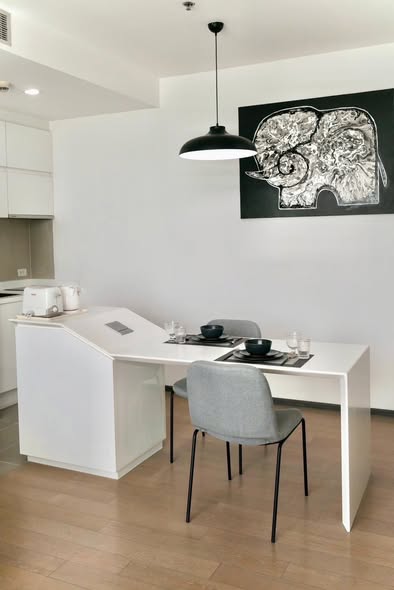 room interior and kitchen of Pyne by Sansiri