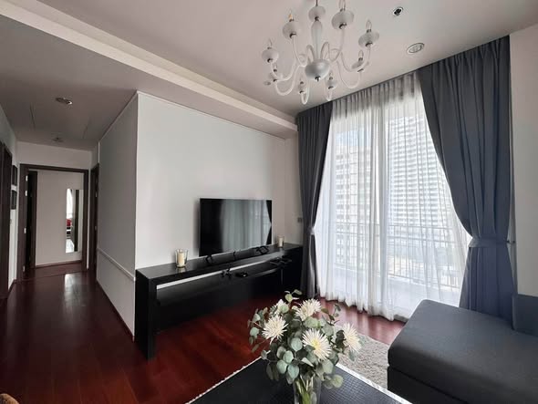 bedroom and living room of Quattro by Sansiri