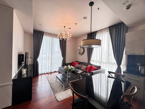 bedroom and living room of Quattro by Sansiri