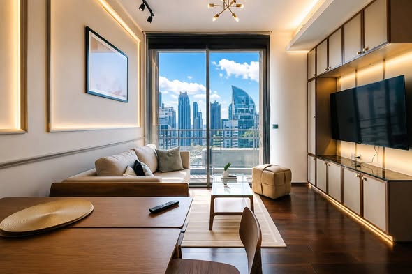 living room of Quattro by Sansiri