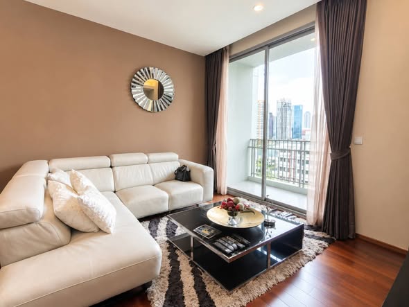living room and bedroom of Quattro by Sansiri