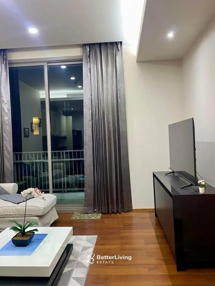 living room and bedroom of Quattro by Sansiri