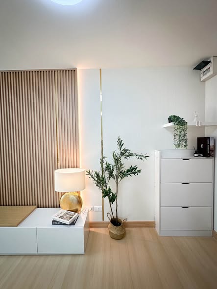 bedroom and living room and room interior of Ratchada City 18 Condo