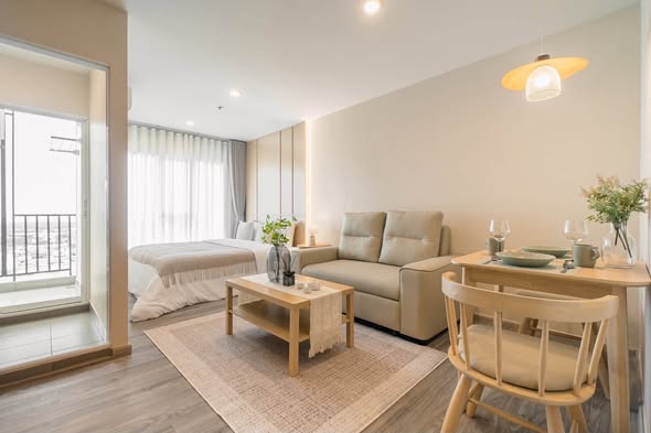 living room and bedroom of Regent Home Bangna (รีเจ้นท์โฮม บางนา)