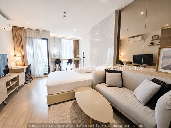 bedroom and living room of RHYTHM Ekkamai