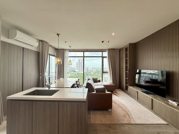 living room and bedroom of Rhythm Ekkamai Estate