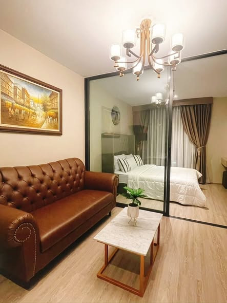 living room and bedroom of RHYTHM Ekkamai