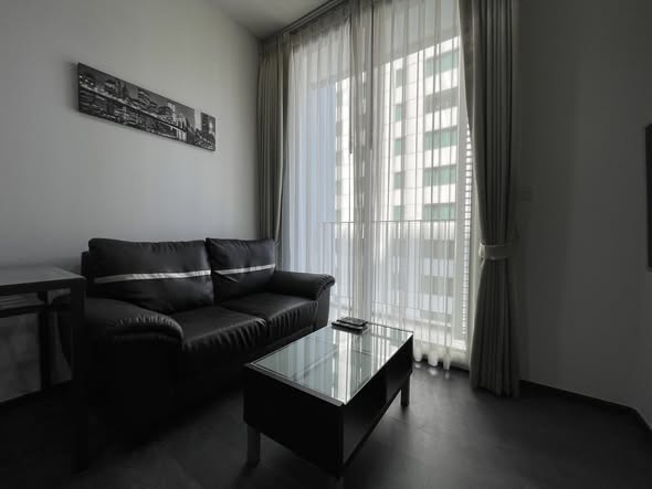 living room and bedroom of RHYTHM Ekkamai