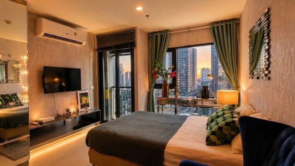 bedroom of Rhythm Sukhumvit 36-38