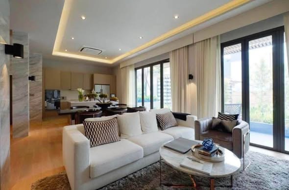 living room of Royce Private Residences