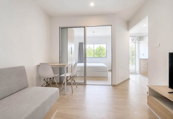 bedroom and living room and room interior of เสนาคิทท์ เวสต์เกต-บางบัวทอง | SENA Kith Westgate – Bangbuathong