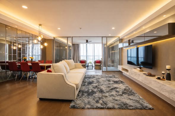 living room of Siamese Exclusive Queens ไซมีส เอ็กซ์คลูซีฟ ควีนส์
